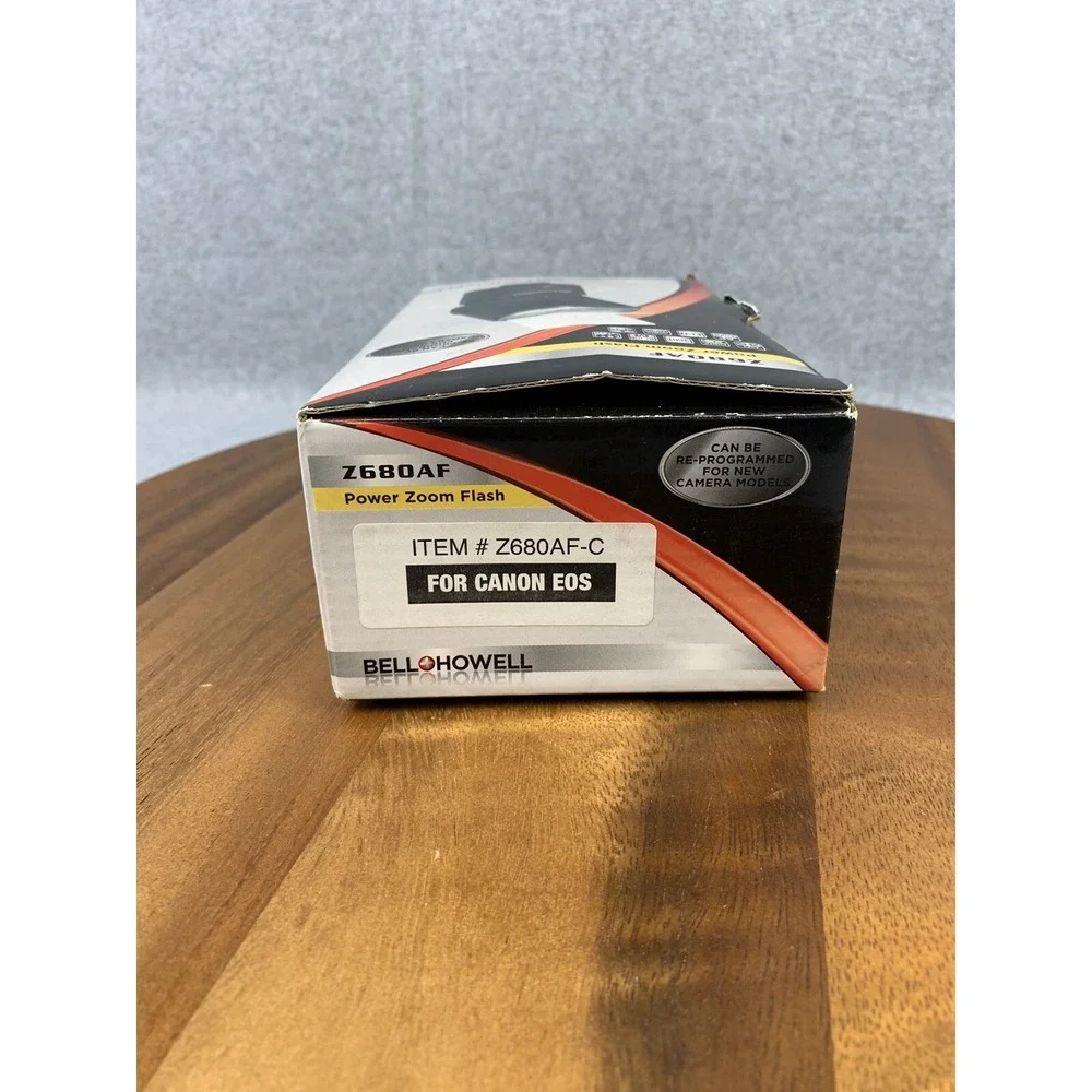 Bell Howell Z680AF-C‎ Power Zoom Flash Black Reprogrammable For Canon EOS